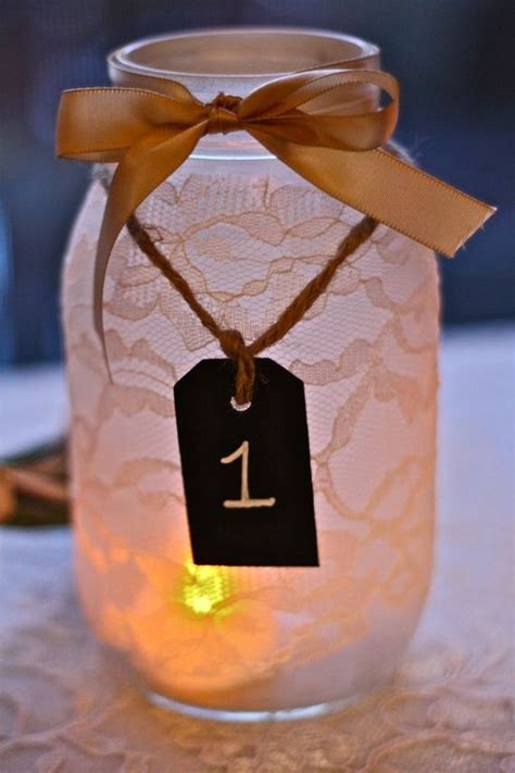 Lace Table Numbers - 35 Most Appealing Wedding Table Number Ideas - EverAfterGuide | Lace mason ...