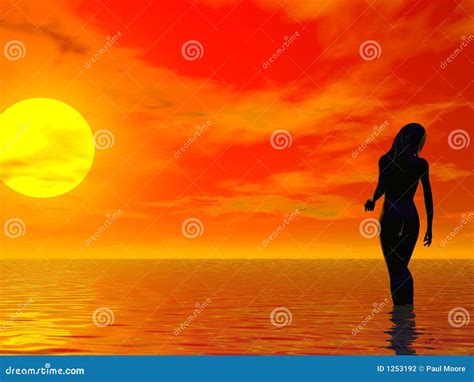 Girl of the Sea 2 stock illustration. Illustration of illustrated - 1253192