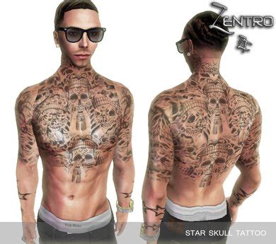 Second Life Marketplace - [ZT] Star skull tattoo CLASSIC Avatar