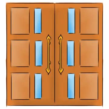 Interior Doors Hd Transparent, Wood Door Illustration For Interior Decoration, Door Clipart ...