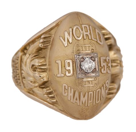 Lot Detail - Rare 1953 Detroit Lions NFL Championship Staff Ring (E.R. Bryant)