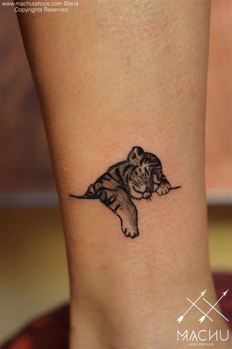 sleeping baby tiger tattoo - stevenvanzandtwife