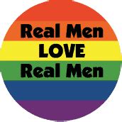 Real Men Love Real Men - Gay Pride Flag Colors--Gay Pride Rainbow Shop STICKERS