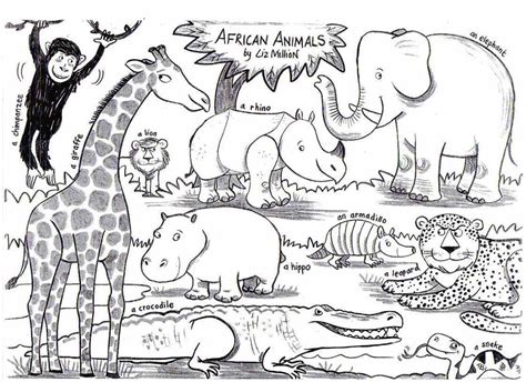 Free Coloring Page African Animals, Download Free Coloring Page African Animals png images, Free ...