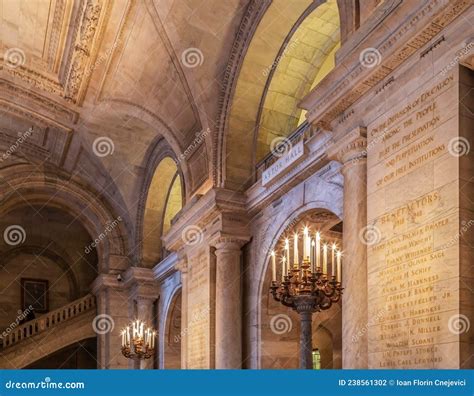 Interior of Public Library, Manhattan, New York, USA Editorial Photography - Image of america ...