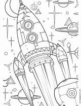 Space Rocket 5 Coloring Page  Free Printable Pages sketch template