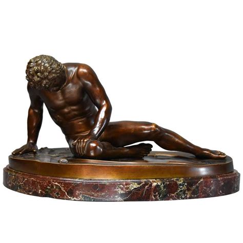 Late 19th Century Grand Tour Bronze Figure of 'The Dying Gaul' on Marble Base For Sale at 1stdibs