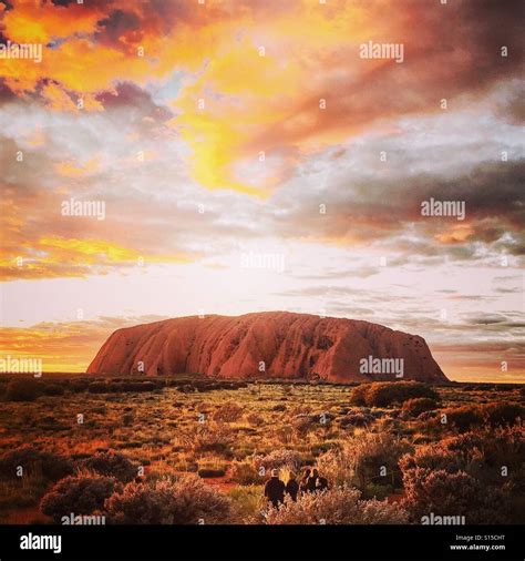 Ayres rock sunrise Stock Photo - Alamy