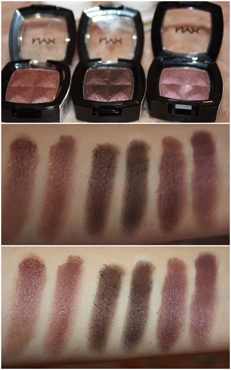 NYX swatches eyeshadows | Beauty Queen, Sensual, Red Bean Pi… | Flickr