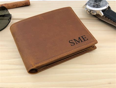 Personalized Real Leather Mens Wallet Custom Engraved Wallet | Etsy