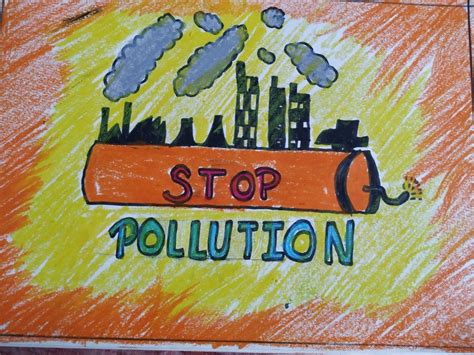 Stop pollution drawing | Arts and crafts projects, Pollution, Save energy save environment