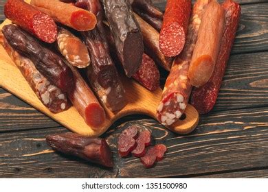 Different Types Sausages Meat Products On Stock Photo 1351500971 | Shutterstock