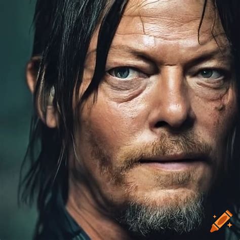 Portrait of daryl dixon from tv show on Craiyon