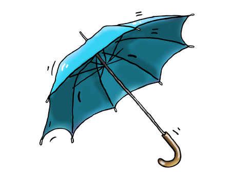 Stock Illustration - Illustration of blue umbrella