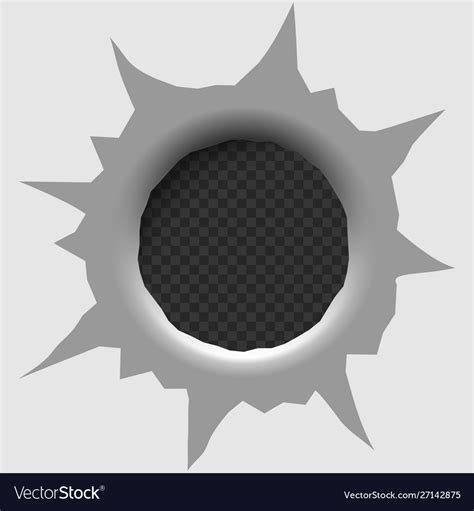 Bullet hole isolated Royalty Free Vector Image