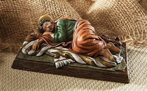 Sleeping Saint Joseph Statue By Artist Michael Adams Saint Joseph is Jesus Father and Patron ...