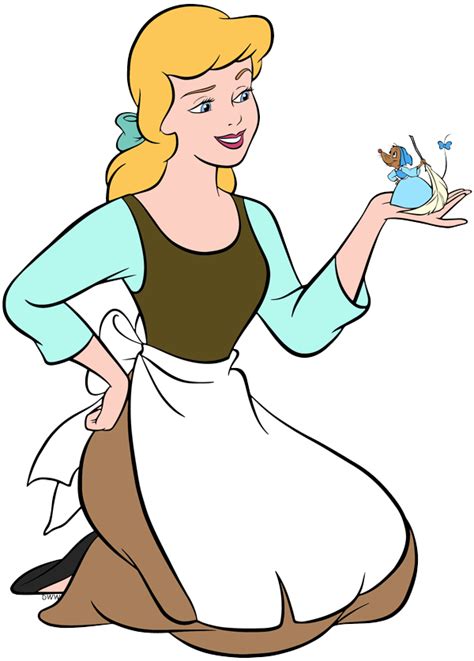 Cinderella, Mice, and Birds - Disney Clip Art