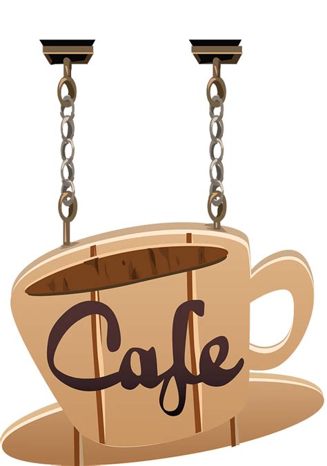 Light brown cafe sign clipart. Free download transparent .PNG | Creazilla