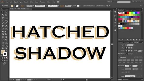 How to Create a Hatched Drop Shadow Effect in Adobe Illustrator - YouTube