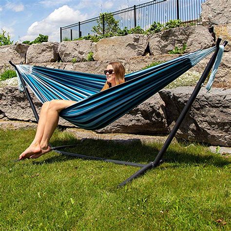 Free Standing Hammock: Large Mixed Blues - Heavenly Hammocks