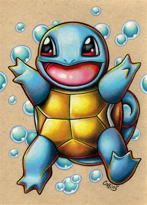 Squirtle Starter Pokemon wall art fine print by Bryan | Etsy