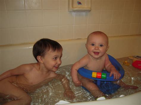 The Wisener Family: Bathing together