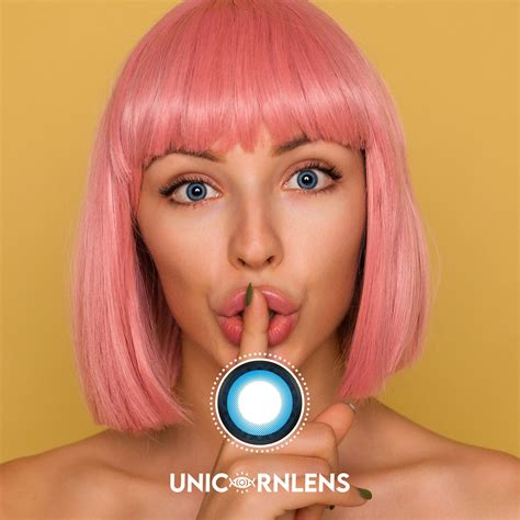Unicornlens Cute Cartoon Eyes Blue Colored Contact Lenses - Colored Contact Lenses , Colored ...