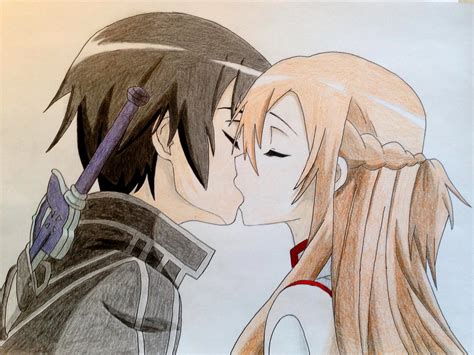 ArtStation - Kirito and Asuna kiss - Sword Art Online