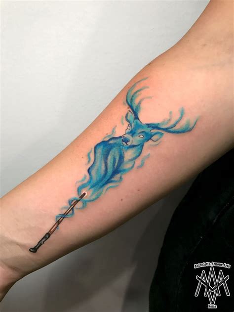 Harry Potter Patronus tattoo in 2023 | Harry potter tattoos, Tiny harry potter tattoos, Harry ...