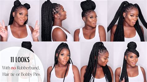 10 WAYS TO STYLE KNOTLESS BRAIDS/Box Braids Tymarrahgi , 46% OFF