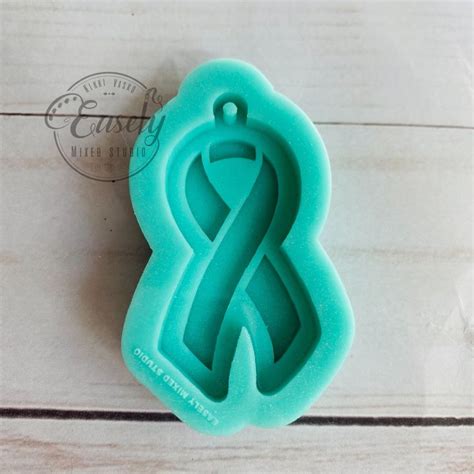 3D cancer awareness ribbon handmade silicone mold resin mold | Etsy in 2021 | Diy resin projects ...