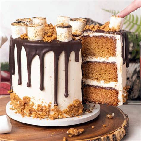 The Ultimate S'mores Cake With Toasted Marshmallow Fluff Frosting