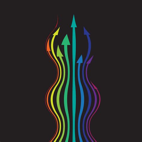 Colorful arrows on black background, vector illustration 334635 Vector Art at Vecteezy