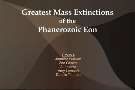 PPT - Greatest Mass Extinctions of the Phanerozoic Eon PowerPoint ...