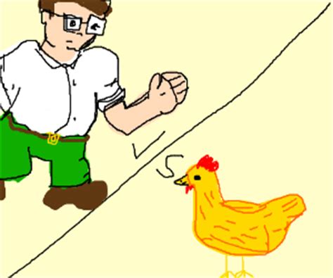 Peter Griffin fights Ernie the Giant Chicken - Drawception