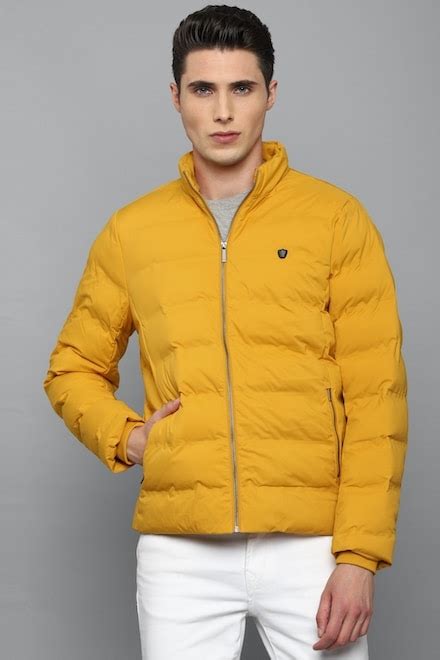 Buy Men Casual Yellow Textured Jackets Online - 765945 | Louis Philippe