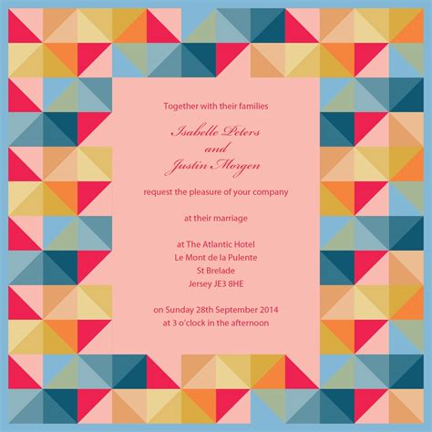 Geometric wedding invitation by Ananyacards.com #geometric St Brelade, Bespoke Wedding ...