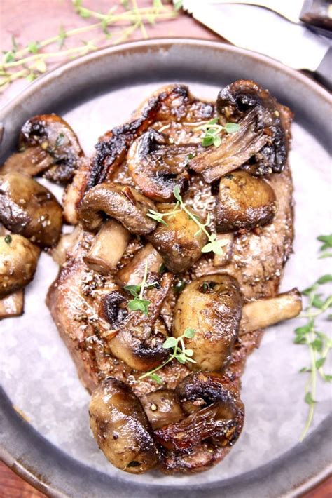 Steak and Garlic Butter Mushrooms - Out Grilling