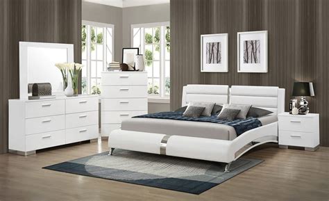 Felicity Modern Chrome White Bedroom Set | KFROOMS | Free Delivery