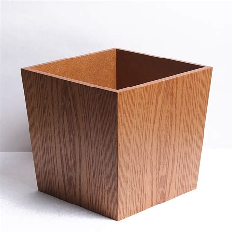 Minimalist Brown Oak Trash Bin – WoodWorkersEG