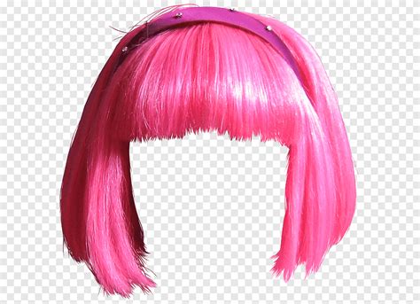 Pink hair wig, Stephanie LazyTown Wig, wig, fashion, magenta png | PNGEgg