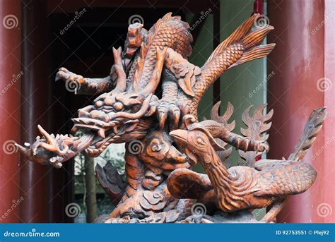 Meishan - SanSuCi Poets Temple - Dragon Sculpture Editorial Photo - Image of icon, asia: 92753551