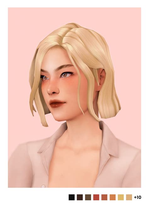 Sims 4 cc short hair female maxis match - keenmaz