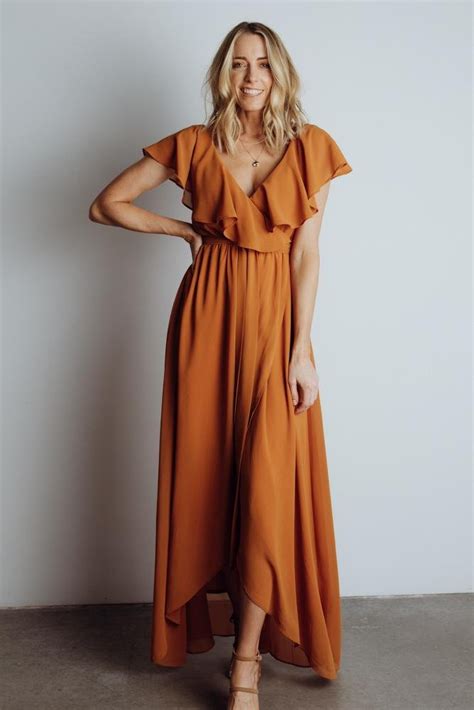 Katya Ruffle Maxi Dress | Amber | Baltic Born