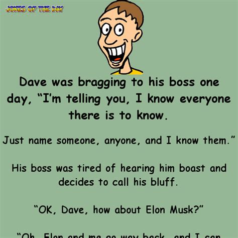 Funny Joke: Everyone knows Dave – his boss gets the shock of his life | Good jokes to tell