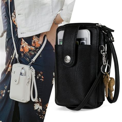 MUNDI Jacqui Vegan Leather RFID Womens Crossbody Cell Phone Purse ...