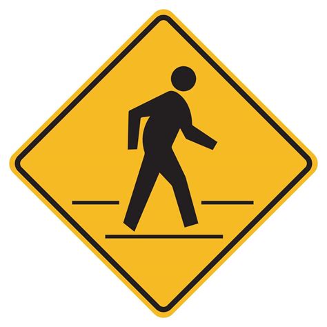 Pedestrian Crossing Warning Road Sign 2279444 Vector Art at Vecteezy