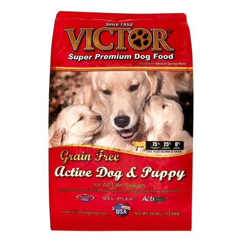 Victor Grain-Free Active Dog & Puppy Formula Dry Dog Food, 30 lb ...