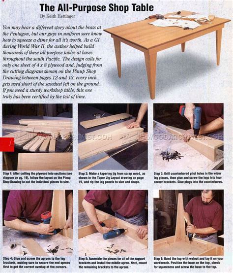 Shop Table Plans • WoodArchivist