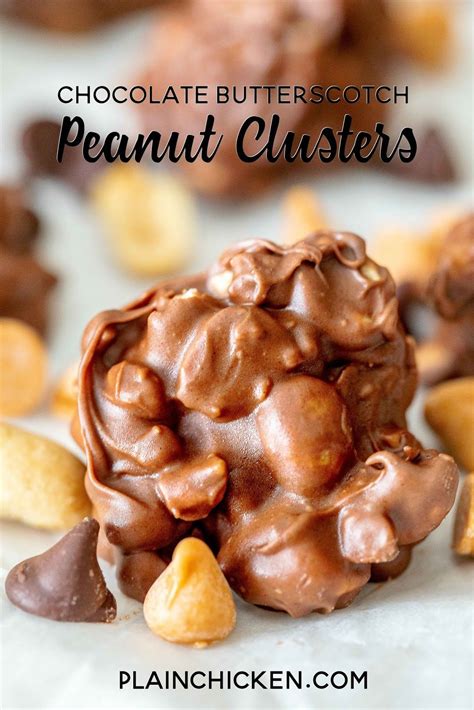 Chocolate Butterscotch Peanut Clusters - only 4 ingredients in this ...